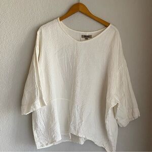 FLAX Women's Cream Blouse